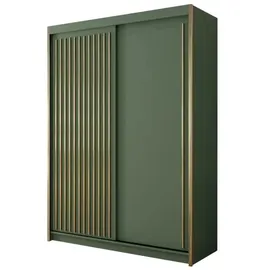 bettso Schwebetürenschrank Tiara 150 x 216 x 62 cm Grün
