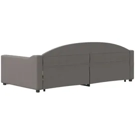 vidaXL Tagesbett Ausziehbar Taupe 100x200 cm Stoff