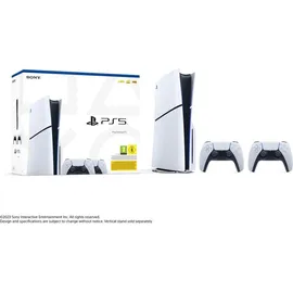 Sony PlayStation 5 Slim Disc Edition + 2. DualSense Wireless-Controller