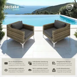 Tectake tectake® Modulares Rattanset Villanova kein Aufbau
