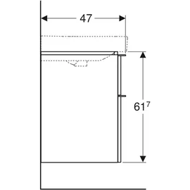Geberit Smyle Square Waschtischunterschrank 2 Laden
