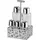 Alessi Cactus Menage Gewürzset 5 teilig Silber/Transparent