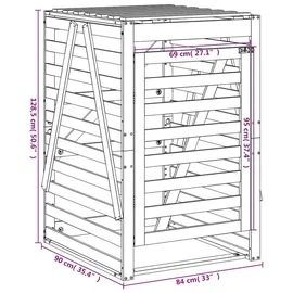 vidaXL Mülltonnenbox 84 x 90 x 128,5 cm schwarz