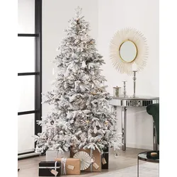 Künstlicher Weihnachtsbaum schneebedeckt 180 cm weiß TOMICHI