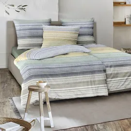 IRISETTE Easy 8706 Gestreift Blau 155 x 220 cm + 80 x 80 cm