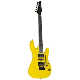 J & D 95 DY E-Gitarre, Gelb, Double Cut, Linde Korpus, Ahorn Hals, Composite Griffbrett, HSH Tonabnehmer, 2-Punkt Tremolo