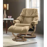 Stressless Stressless® »Reno«, (Set, Relaxsessel mit Hocker), mit Hocker, mit Classic Base, Größe S, M & L, Gestell Eiche