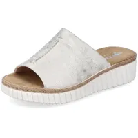 Rieker Damen Pantoletten 69288, Frauen Slipper,Sommerschuhe,sommerclogs,Schlupfschuhe,schluepfschuhe,Slides,Slip-ons,Mules,beige (60),40 EU / 6.5 UK