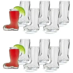 Stölzle Lausitz Stiefel Schnapsgläser 12er Set transparent 