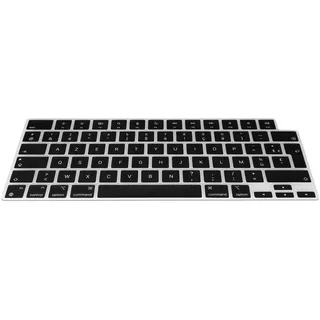 kwmobile Silikon Tastaturschutz AZERTY (Frankreich, Belgien) kompatibel mit Apple MacBook Air 15 M3 2024 A3114 - in Schwarz