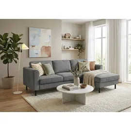 Home Affaire Eckcouch Polyester 2-Sitzer Grau