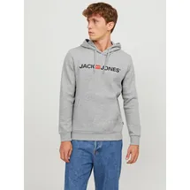 JACK & JONES Logo Kapuzenpullover Light Grey Melange S