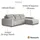 beautysofa | Ecksofa BENNY L mit Schlaffunktion und Bettkasten, Beige – Ottomane rechts – Modernes Polstersofa - Beige