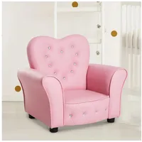 BlingBin Kindersofa Kindersessel Kinderstuhl, Holzfüßen,für Kinder 1,5-3 Jahre 1 Teile, für Kinderzimmer, Spielzimmer,59x41,5x49cm,Rosa rosa 59 cm x 49 cm x 41.5 cm