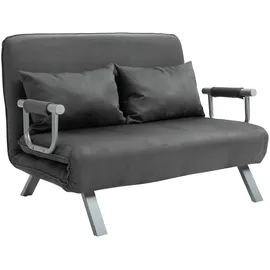 Homcom Schlafsessel 3-in-1 Polyester 111 x 78 x 80 cm Grau mit verstellbarer Rückenlehne
