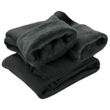 TupTam Mädchen Leggings 2er Pack Winterleggings Thermo Hohe Taille Leggins Gefüttert Fleece, Farbe: 2er Pack Schwarz, 134 - 134