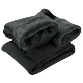 TupTam Mädchen Leggings 2er Pack Winterleggings Thermo Hohe Taille Leggins Gefüttert Fleece, Farbe: 2er Pack Schwarz, 134 - 134