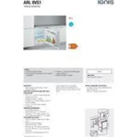 IGNIS ARL 8VS1 Einbaukühlschrank (144 l, 815 mm hoch)