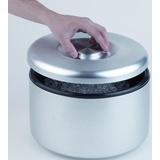APS Eisbox, Ø 27 cm, Höhe 20 cm, Aluminium, Innenbehälter für 300 Eiswürfel, Volumen 6 l,