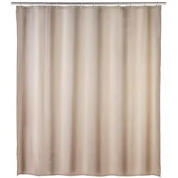 WENKO Anti-Schimmel Duschvorhang Uni Beige
