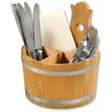 KESPER Besteckbehälter, Kiefer, FSC 69295 Aufbewahrungsbox/Besteckbehälter Ø 17 cm, H: 20 cm, Kiefernholz