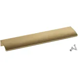 SOTECH 5 Stück Möbelgriffe Blankett Alex Messingoptik gebürstet 200 mm Griffleisten zur Montage am Frontinneren inkl. Befestigungsschrauben
