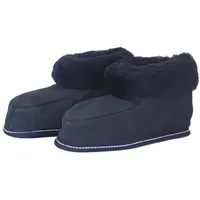 Sonia Originelli Lammfell Hüttenhausschuhe kuschelig warm, Farbe: Marine, Größe: 39 - 39 EU