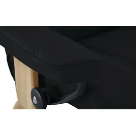 Stressless Relaxsessel Consul Leder 76 x 100 x 71 cm Schwarz mit Hocker