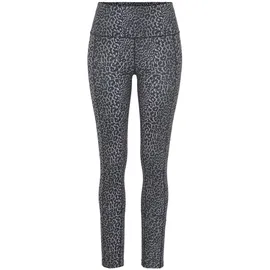 LASCANA Funktionsleggings Sportleggings Leo-Optik Schwarz L