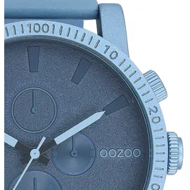 Oozoo blau Leder Timepieces Damen-Herren Analog-Quarzuhr UOC11216 | Blau