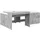 vidaXL Hochbett mit Schreibtisch 75 x 190 cm Holz grau