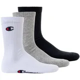 Champion Unisex Füßlinge 3er Pack Grau/Schwarz/Weiß 43-46