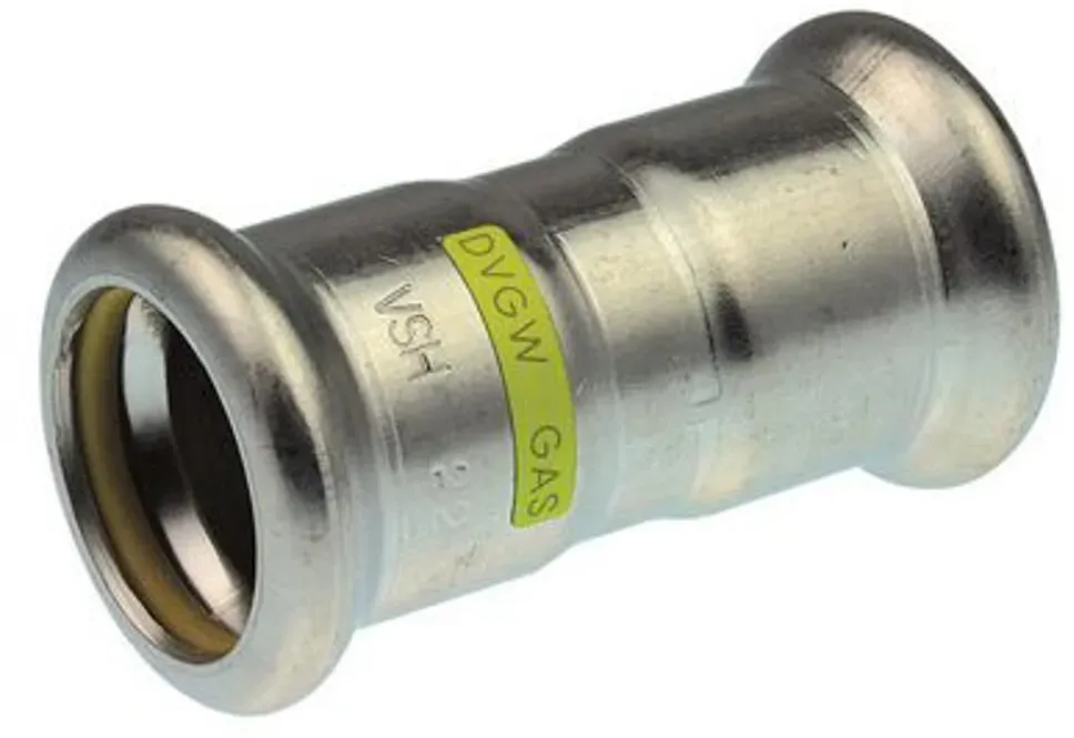 Logafix Edelstahl Gas Muffe i/i 88,9 M-Presskontur