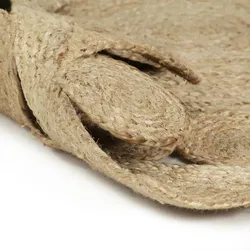 vidaXL Teppich Handgefertigt Jute Geflochten 120 cm