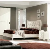 Xlmoebel Bett Schlafzimmermöbel-Set mit Bett und 2 Nachttischen aus klassischem (3-tlg., 3tlg.Schlafzimmer Set(Bett+2x Nachttisch), Hergestellt in Europa weiß