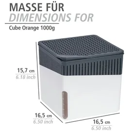 Wenko Nachfüller Raumentfeuchter Cube 1000 g Nachfüllpack, reduziert Schimmel & Gerüche, 1 kg Granulatblock