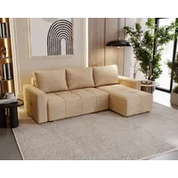 Fun Möbel Ecksofa Schlafsofa NOHA in Stoff Paros Beige