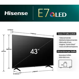 Hisense 43E7NQ 43 Zoll QLED 4K TV