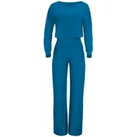 WINSHAPE Damen Functional Comfort Jumpsuit JS101LSC, Comfort Style, Fitness Freizeit Yoga Pilates, Teal-Green