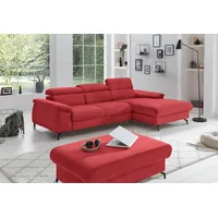 Cotta Ecksofa »Kitty L-Form«, Modern, L-Form, Bodenfreiheit 12,5 cm rot