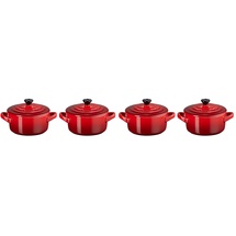 Le Creuset Mini Cocotte Topf-Set 4-tlg. kirschrot