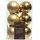 Christmas Decorations Kaemingk Weihnachtsbaumkugeln Bruchfest 6 cm 12 Stueck HellGold