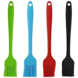 4 Stück Backpinsel,Silikonpinsel,Pinsel Silikon Küche Backen,Brush Klein Küchenpinsel Lebensmittel,Pastry aus Baking,Eierpinsel für Grillbürste,Gummispachtel Hitzebeständig Spülmaschinenfest BBQ