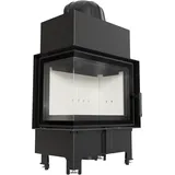 Luftkamineinsatz KRATKI FLOKI S Links 8kW Ø160 Rekuperation Stahl SET