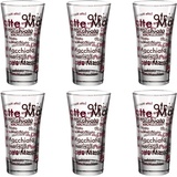 Montana enjoy Latte Macchiato Becher, 6er Set, Kaffeebecher, Kaffeetasse, Kaffeeglas, Glasbecher, Glas, 190 ml, 065038