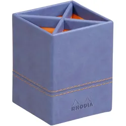 Rhodiarama Stifteköcher aus Kunstleder, 8x8x11cm - Saphir 318818C