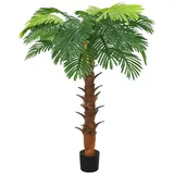 vidaXL Künstliche Palme Cycas mit Topf 160 cm Grün