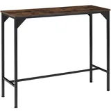 Tectake Bartisch Kerry 120 x 40 x 100,5 cm Dunkelbraun