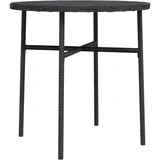 vidaXL Beistelltisch Schwarz 45 cm Poly Rattan