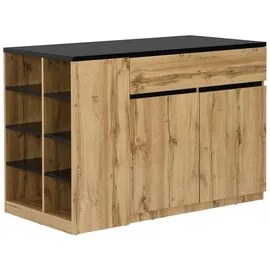 vente-unique Kücheninsel mit Stauraum 0 x 0 x 0 cm Schwarz